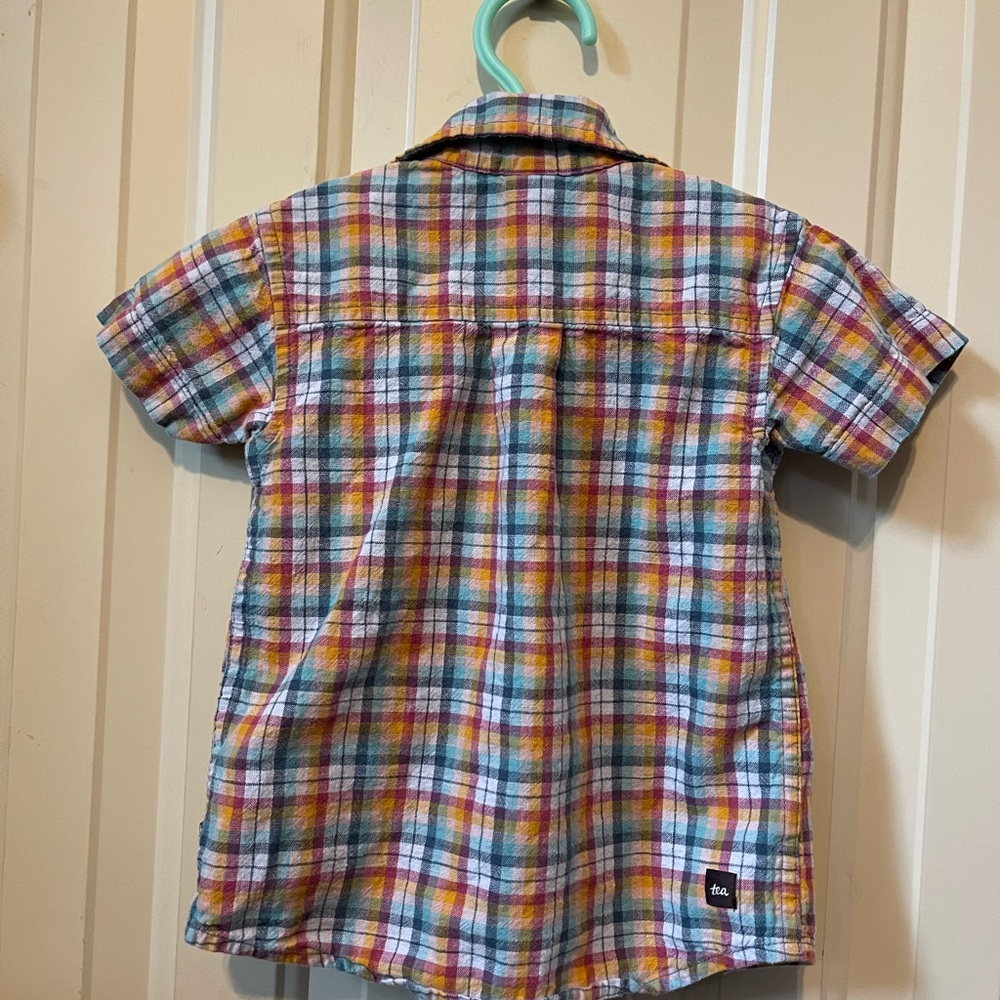 Tea Collection Colorful Plaid Button Down Shirt - Picture 2 of 4